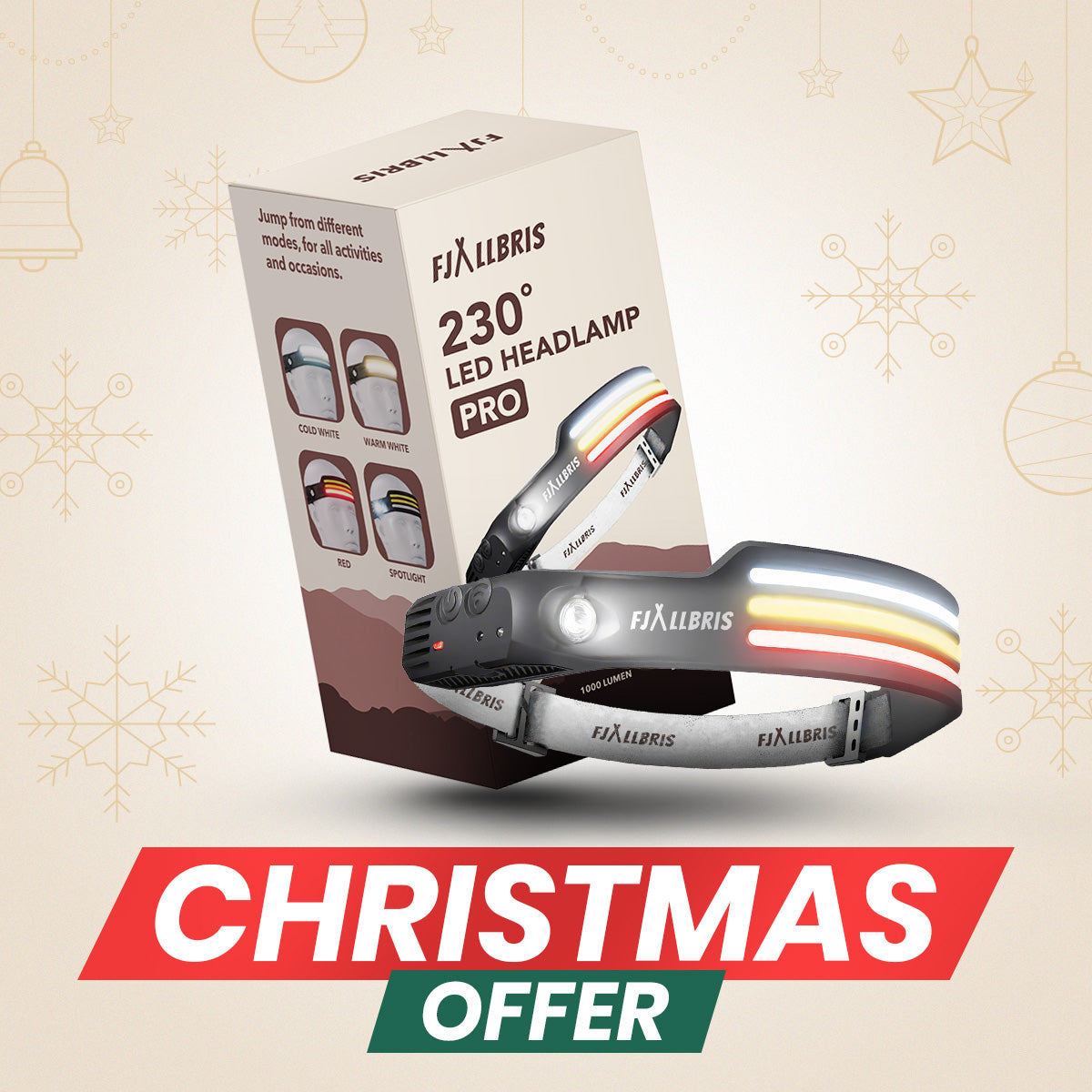 Fjällbris Lampada frontale LED 1000 lm | 230°