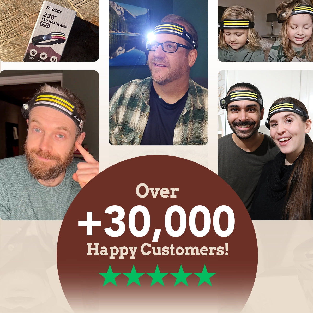 Fjällbris Lampada frontale LED 1000 lm | 230°